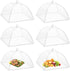 Onarway 6 Pack Food Covers - 17 Inch Pop-Up Encrypted Mesh Plate Serving Tents, Fine Net Screen Umbrella for Outdoors,