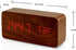 OCT17 Wooden Digital Alarm Clock, Multi-Function Smart Alarm Clock with USB Power Supply, Brown