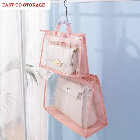 CINPIUK Handbag Dust Bags Clear Purse Storage Organizer for Small to Extra Large Handbags, Dust Free Hanging Zipper