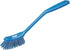 Vikan Heavy-Duty Fine Dish Brush, Narrow, Slip-Resistant, 11 Inch, Blue