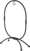 Bard's Black Wrought Iron Ornament Stand, Oval Shaped, 11" H x 7.25" W x 7.25" D