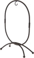 Bard's Black Wrought Iron Ornament Stand, Oval Shaped, 11" H x 7.25" W x 7.25" D