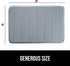 GORILLA GRIP Memory Foam Bath Mat, Soft Absorbent Bathroom Rug, Machine Washable Cushioned Floor Mats, 30x20 Graphite