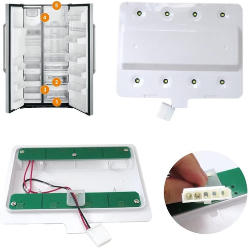 Replacement LED Light Module for Whirlpool Refrigerator, W11043011, AP6047972, W10866538