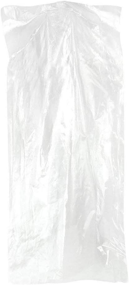 Transparent Garment Bag Pack of 50, Clothing Cover, Suit Bag, Gown and Dress Storage (60 × 120 cm)
