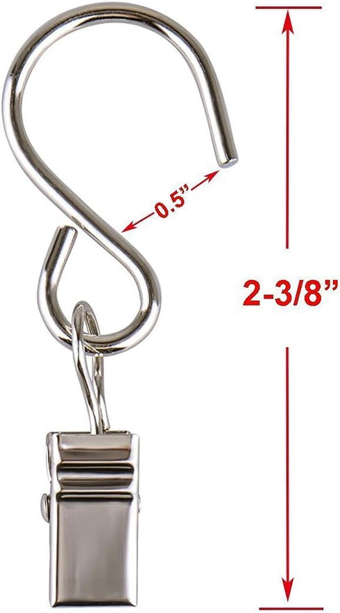 Mydio 50 Pack Stainless Steel Curtain Clip String Party Light Wire for Outdoor Activities - Party Supplies