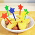 Comicfs 250 Pcs Plastic Star Toothpicks - 3.5'' Cocktail Sticks for Appetizers, Multicolor Disposable Picks