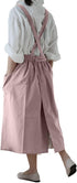 Cotton Pleated Apron - Retro Waterdrop Proof Garden Cleaning Pinafore Dress
