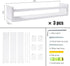 24 Inch Set 3, AZSKY Nursery Bookshelves White, Floating Bookshelves for Wall of Baby Kids Room Decor, Solid Wood Wall