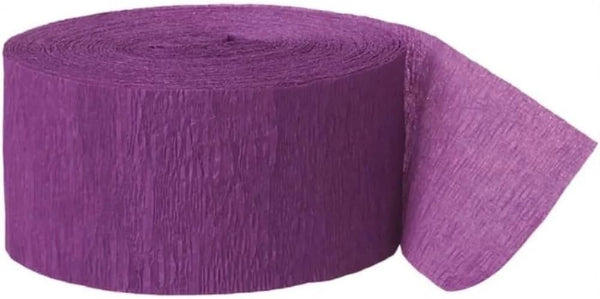 Pretty Purple Crepe Streamer - 81 ft (1 Count) - Vibrant Party Decoration