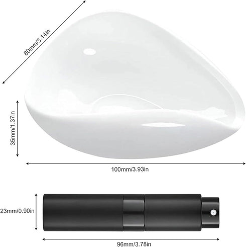 Coffee Bean Dosing Cup and Spray Bottle Set, Espresso Accessories, Ceramic Dosing Vessel/Single Dose Measuring Tray