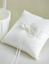 Wedding Flower Girl Basket and Ring Bearer Pillow Set - Simple Bow Pearl Collection, Ivory