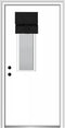 Soft Blackout French Door Curtains for Privacy, Block Out Light, Thermal Insulated Room Darkening, Easy Install (Black,
