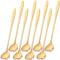 Falytemow 8pcs Gold Heart Shape 304 Stainless Steel Spoons for Coffee, Tea, Dessert, Mixing