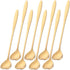 Falytemow 8pcs Gold Heart Shape 304 Stainless Steel Spoons for Coffee, Tea, Dessert, Mixing