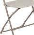 2 Pack 650LB Flash Furniture Hercules Series Plastic Folding Chair - Beige - Weight Capacity Comfortable Event