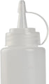 8 oz set (2) CHILDHOOD Squeeze Squirt Condiment Bottles with Cap - Transparent Plastic - for Ketchup Salad dressing