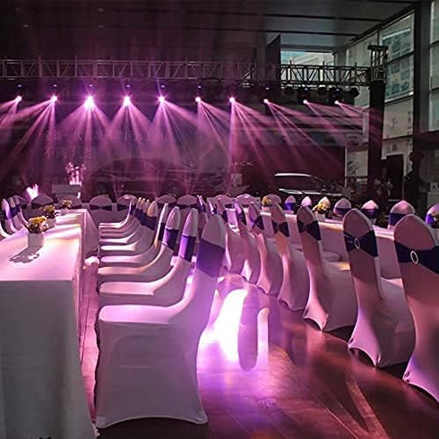Tvoip 10PCS Gold Chair Cover Stretch Band with Buckle Slider Sashes Bow for Wedding Banquet Decoration
