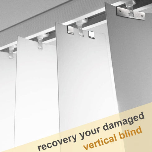 Vertical Blind Repair Vane Savers, Electroplated Vertical Blinds Repair Kit, Vertical Blind Repair Clips, Metal Vertical Blind Repair Tabs for Vertical Blinds Replacement Slats (12 PCS) by lofrcin