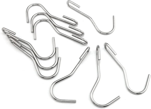10PCS Heavy Duty S Hooks, 90 Degree Twist Angled Hooks for Hanging Kitchen Utensils, Pots, Pans, Clothes, Towels