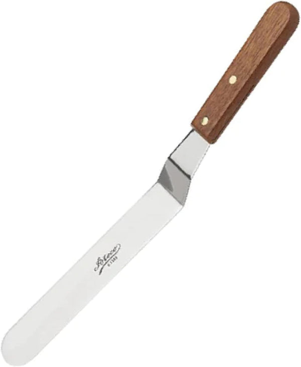 Ateco Offset Spatula, 9.75-Inch Stainless Steel Blade, Wood Handle, Silver