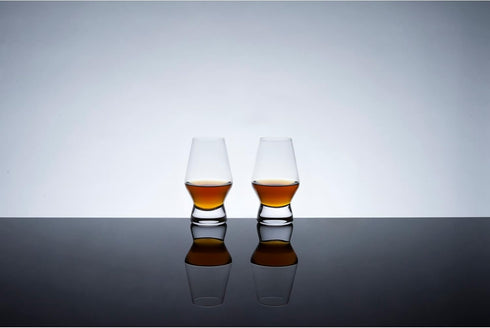 Viski Footed Crystal Scotch Glasses, Set of 2, Premium Liquor Drinking Glass, 8 oz Whiskey Bourbon Gift Set