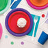 Ruby Red Solid Round Dessert Paper Plates - 7" (Pack of 8) - Vibrant for Birthdays & Events