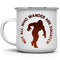 Bigfoot Sasquatch Enamel Campfire Mug, 12oz Outdoor Camping Coffee Cup, Gift for Mountain Nature Hiking Lovers