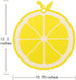 GUDEKIKL Fruit Shaped Plastic Cutting Board, Cartoon Lemon Pattern, 10.75x12.2in, Kitchen Chopping Board