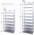 Flandre 10 27 Closet, Tiers Shoe Rack with Dustproof Cover Pair Shoe Tower Stand Sturdy Shelf Storage Organizer Cabinet