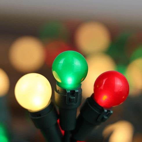 70 G15 Christmas Tree Lights LED Christmas Lights Red White and Green Globe Christmas String Light Plug