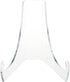 Plymor 2 Pack Clear Acrylic Flat Back Easel with Extra Deep Support Ledges, 6" H x 6.375" W x 7.5" D