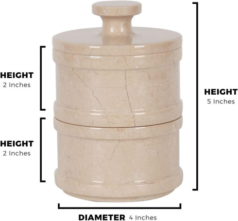 5 2 Radicaln Handmade Marble Brown Dual Salt Cellar & Brown Sugar Keeper Each Herb Jar Salt Dish Kitchen Accesorries