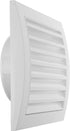 Vent Systems 4'' Inch White Pack of 2 Air Vent Covers for Dryer Vents and Bathroom Exhaust, Black Louvered Cover