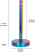 Countertop, Paper Towel Holder Rainbow Kitchen Paper Towel Holder Stand with Stainless Steel Base for Kitchen