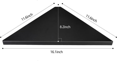 evron Corner Mounting Shelf Set of 2, Easy to Install Floating Wall Shelves, Durable Waterproof ABS Plastic