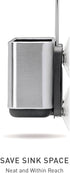 simplehuman Brushed Stainless Steel Slim Sink Caddy for Sponges