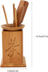 Bamboo Gongfu Set of 6, Chinese Ceremony Accessories with Bucket, Spoon, Scoop, Clip, Tea Gift Set
