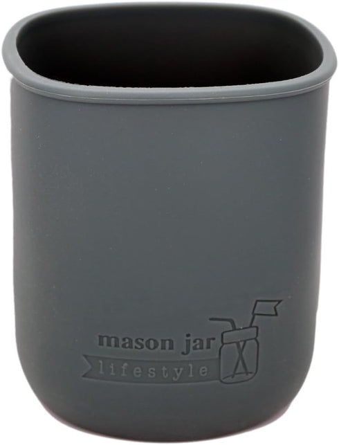 Quart 32oz Silicone Sleeves/Jackets for Protecting Ball, Kerr, Canning Jars by Mason Jar Lifestyle (Charcoal Gray, 2