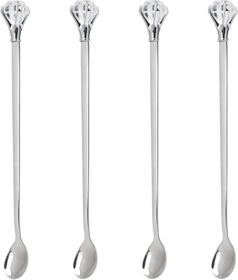 kilofly Rhinestone Party Stir Bar Spoon, Value Pack, Set of 4