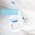 Toilet Brush with Long Handle, Cotton Toilet Scrubber Wand and Replaceable Detergent Head for Home Bathroom Cleaning