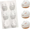 AUOCATTAIL 6 Cavity Easter Rabbit 3D Silicone Molds for DIY Mousse Cake, Pudding, and Chocolate