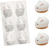 AUOCATTAIL 6 Cavity Easter Rabbit 3D Silicone Molds for DIY Mousse Cake, Pudding, and Chocolate
