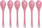 Pirhosigma 6 pcs Pink Porcelain Egg Spoons Ceramic Spoons 4.7 inch Coffee Dessert