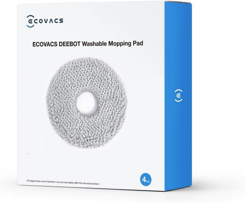 ECOVACS Washable Mopping Pads, 4 PCS for DEEBOT X2 Omni, T20 Omni, T10 Omni, X1 Turbo Series