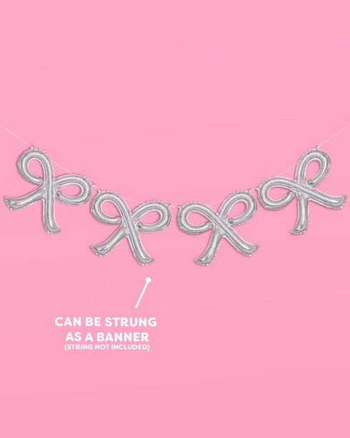 xo, Fetti Party Decorations, Pink Latex + Iridescent Foil Bow Balloons, 20 pk for Bachelorette, Baby Shower Decor