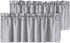 H.VERSAILTEX 2 Panels Blackout Curtain Valances for Kitchen/Bathroom/Living Room/Bedroom, 52" W x 18" L, Dove Gray