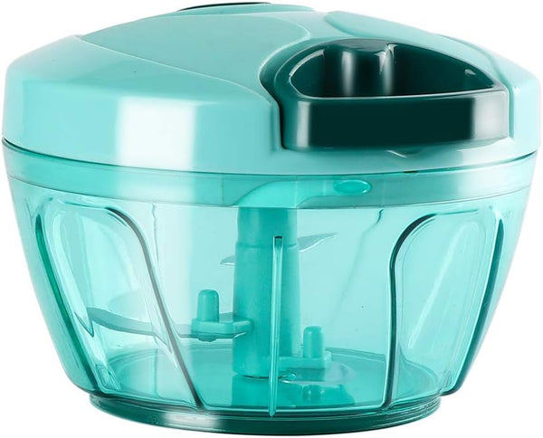 Cambom Manual Food Chopper, Hand String Vegetable Cutter for Onions, BPA Free, 550ml Blue