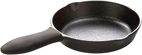Silicone Hot Handle Holder Cover for Small Cast Iron Skillet & Griddle, 6 Pcs Black Sleeve Grip for Frying Pans &