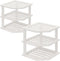 VERTORGAN 3 Tier Bamboo Corner Shelf(2 Pack),Dish Drying Rack,Plate Organizer,Kitchen Spice Rack